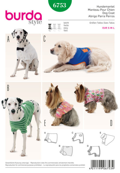 Выкройка Одежда для собак - Burda