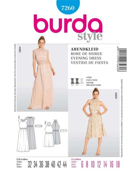Выкройка Вечерние платья - Burda