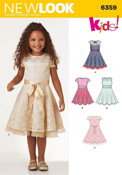 Выкройка Комплект платьев для девочек 3-8 лет - Simplicity, NewLook